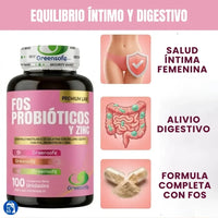 FOS Probióticos + Zinc | Bienestar Íntimo Femenino
