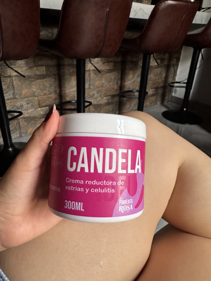 Foto real de clienta con Candela